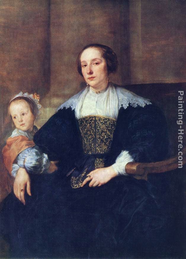 The Wife and Daughter of Colyn de Nole painting - Sir Antony van Dyck The Wife and Daughter of Colyn de Nole art painting